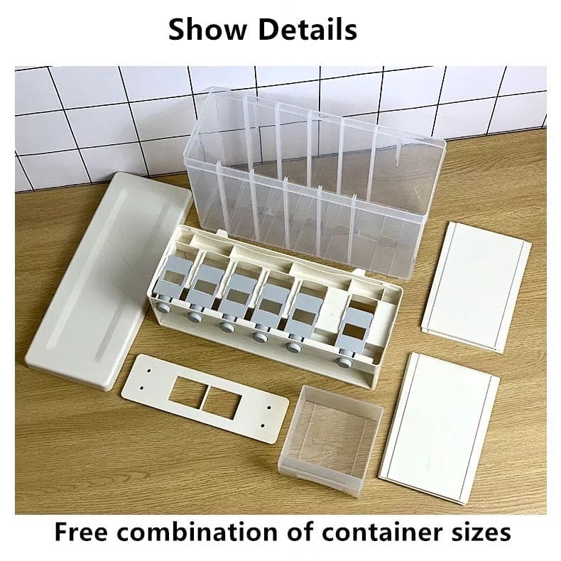 10 kg Cereal Dispenser, Wall-Mounted Dry Food Dispenser, Cereal Food Storage Container, Kitchen Storage Tank 10 kg Cereal Dispenser, Wall-Mounted Dry Food Dispenser, Cereal Food Storage Container, Kitchen Storage Tank